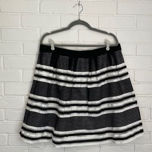 Black and White Stripe Skirt